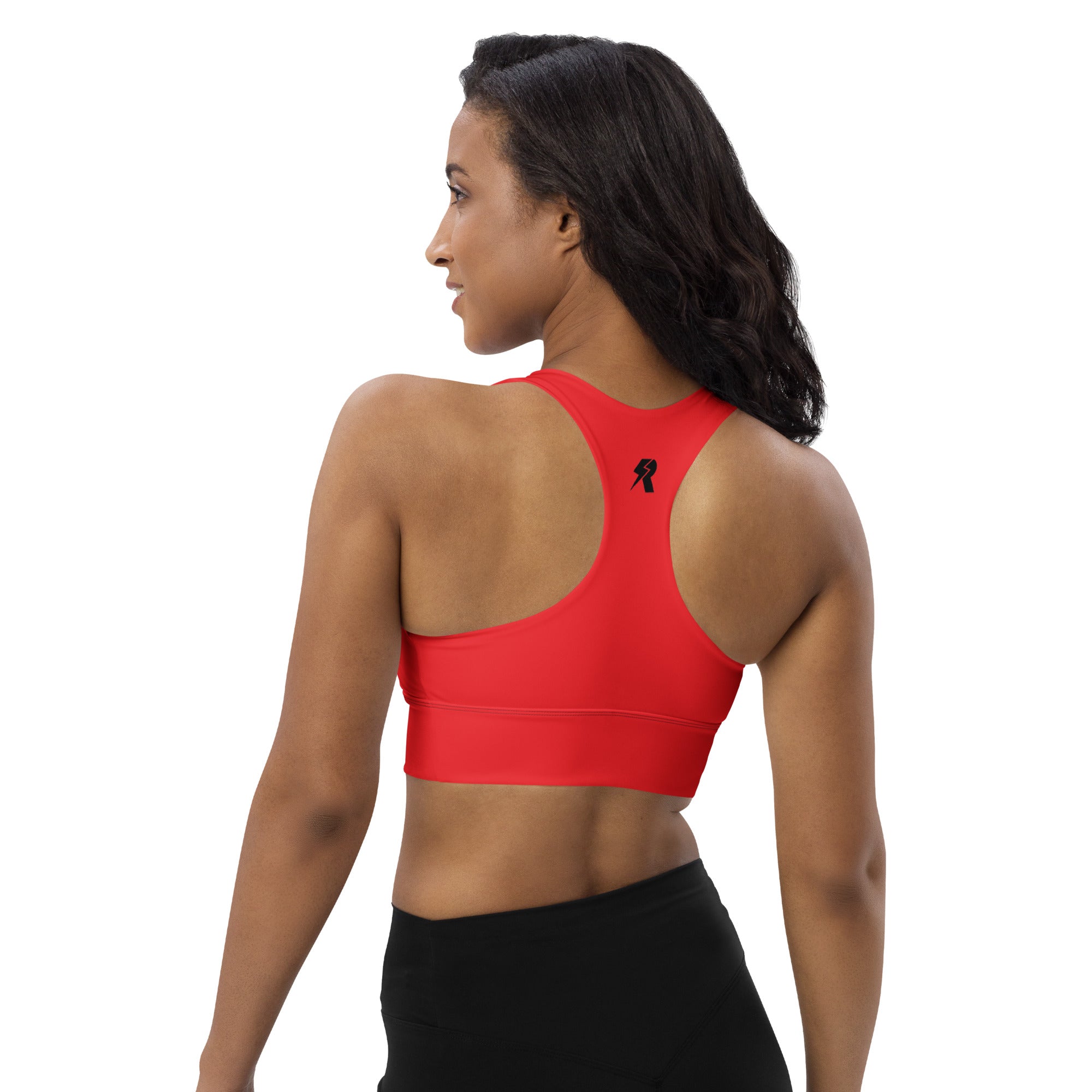 Be Bold Red Longline Sports Bra